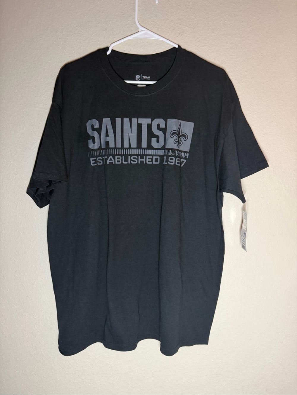 NFL Saints Black Short Sleeve Team T-Shirt